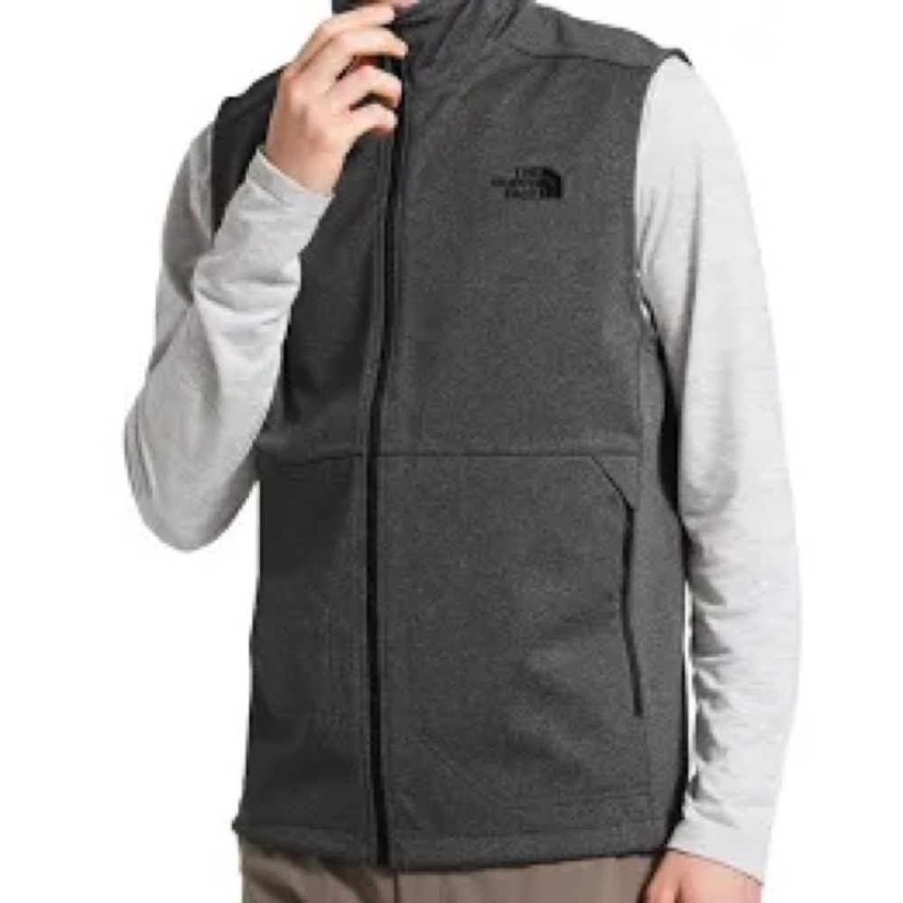 The North Face Men's Apex Canyonwall Eco Vest in dark grey heather L